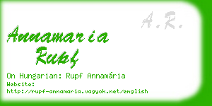 annamaria rupf business card